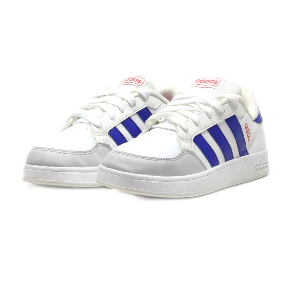 Adidas Breaknet Low-Top Sneakers Leather White Colour For Women
