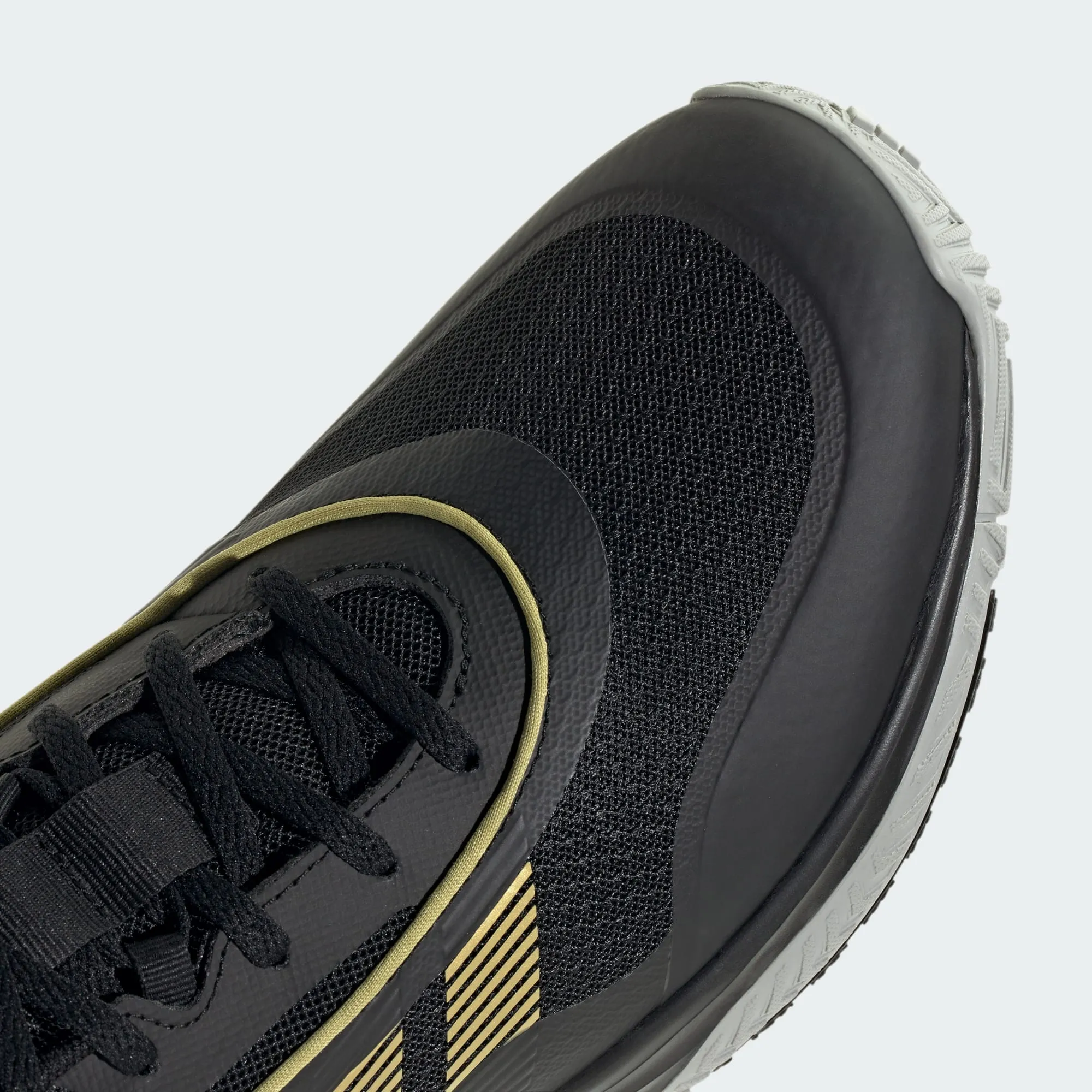 ADIDAS MEN'S OWN THE GAME 3 BLACK/GOLD BASKETBALL SHOES