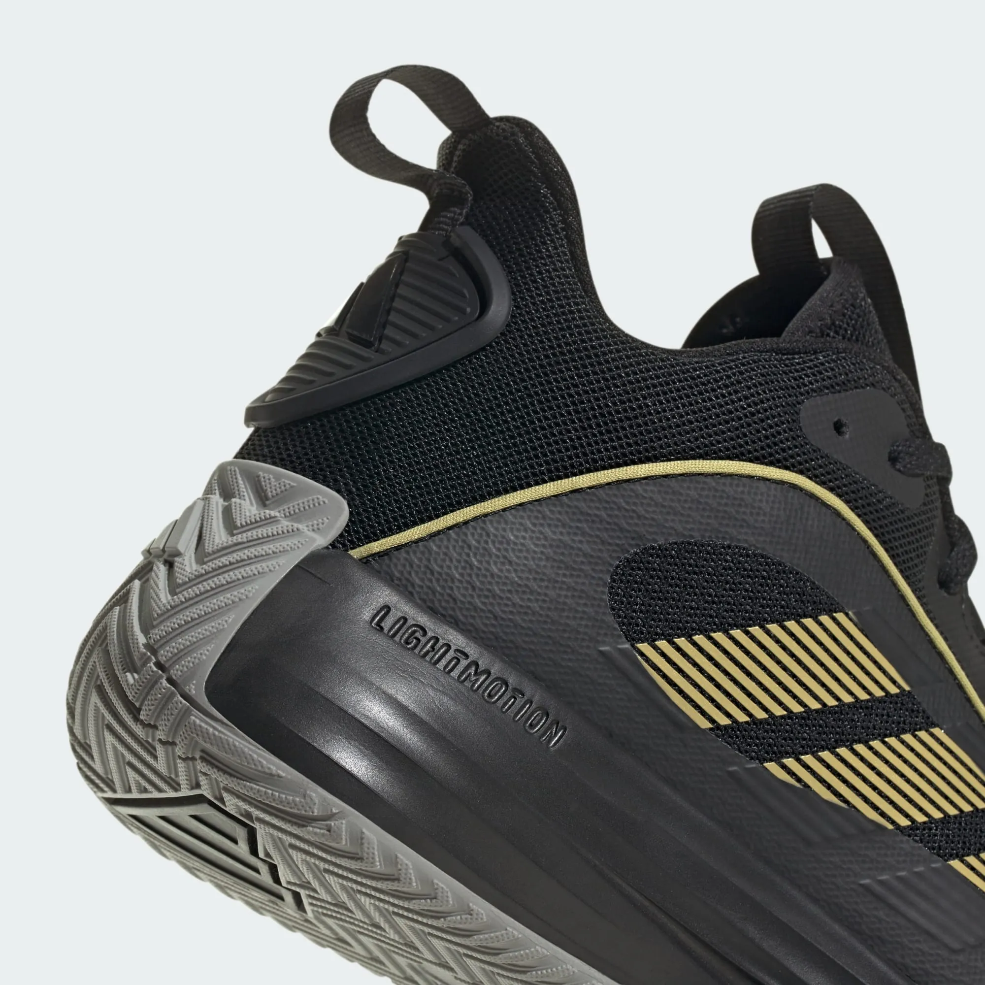 ADIDAS MEN'S OWN THE GAME 3 BLACK/GOLD BASKETBALL SHOES