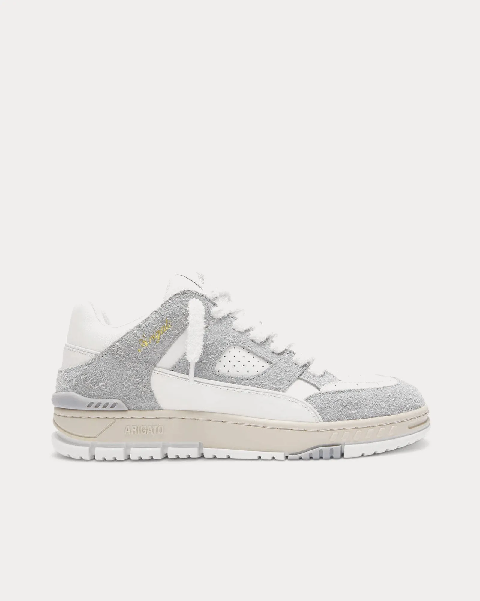 Area Lo Fluffy White / Grey Low Top Sneakers