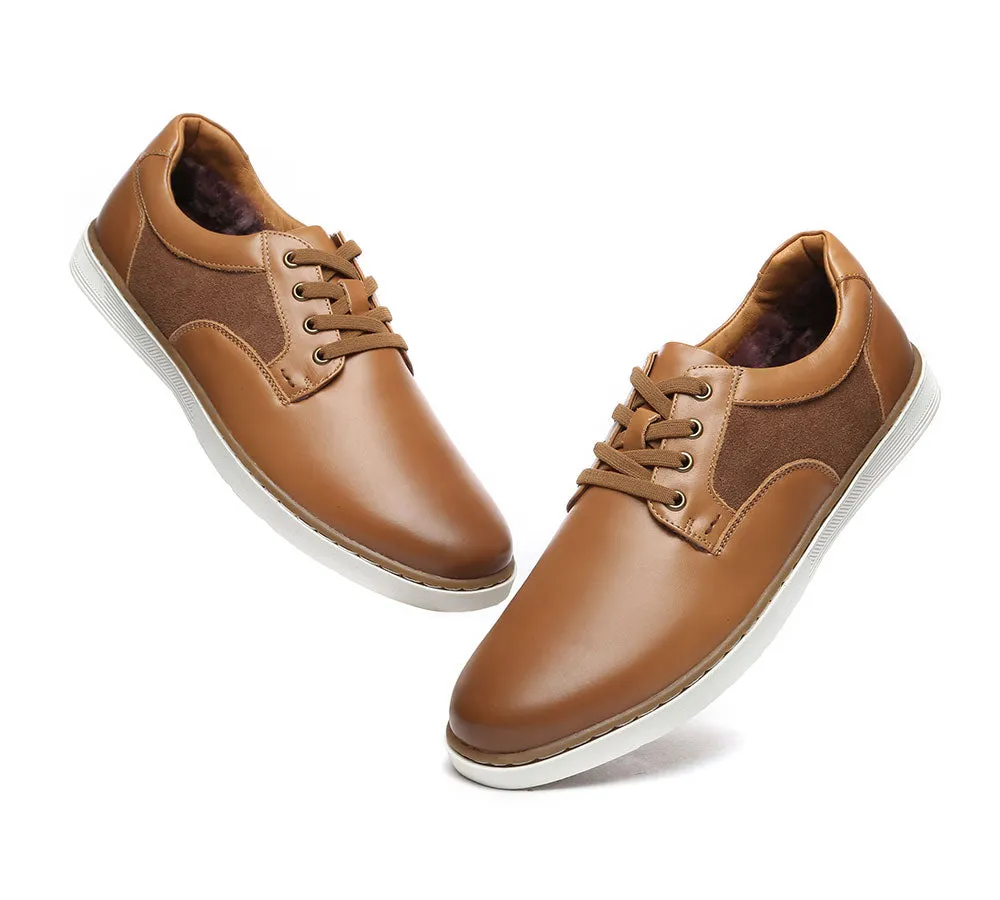 Australian Shepherd® Lace Up Sheepskin Casual Men Shoes Daniel