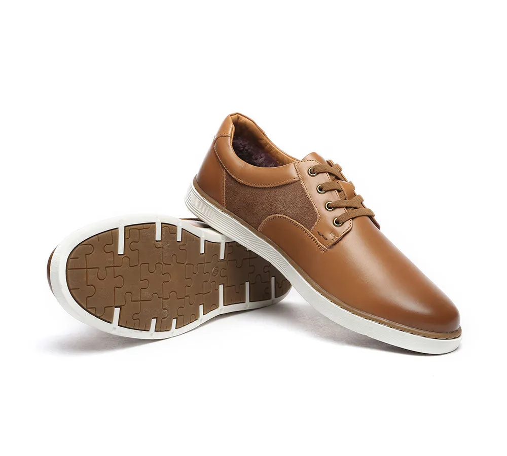 Australian Shepherd® Lace Up Sheepskin Casual Men Shoes Daniel
