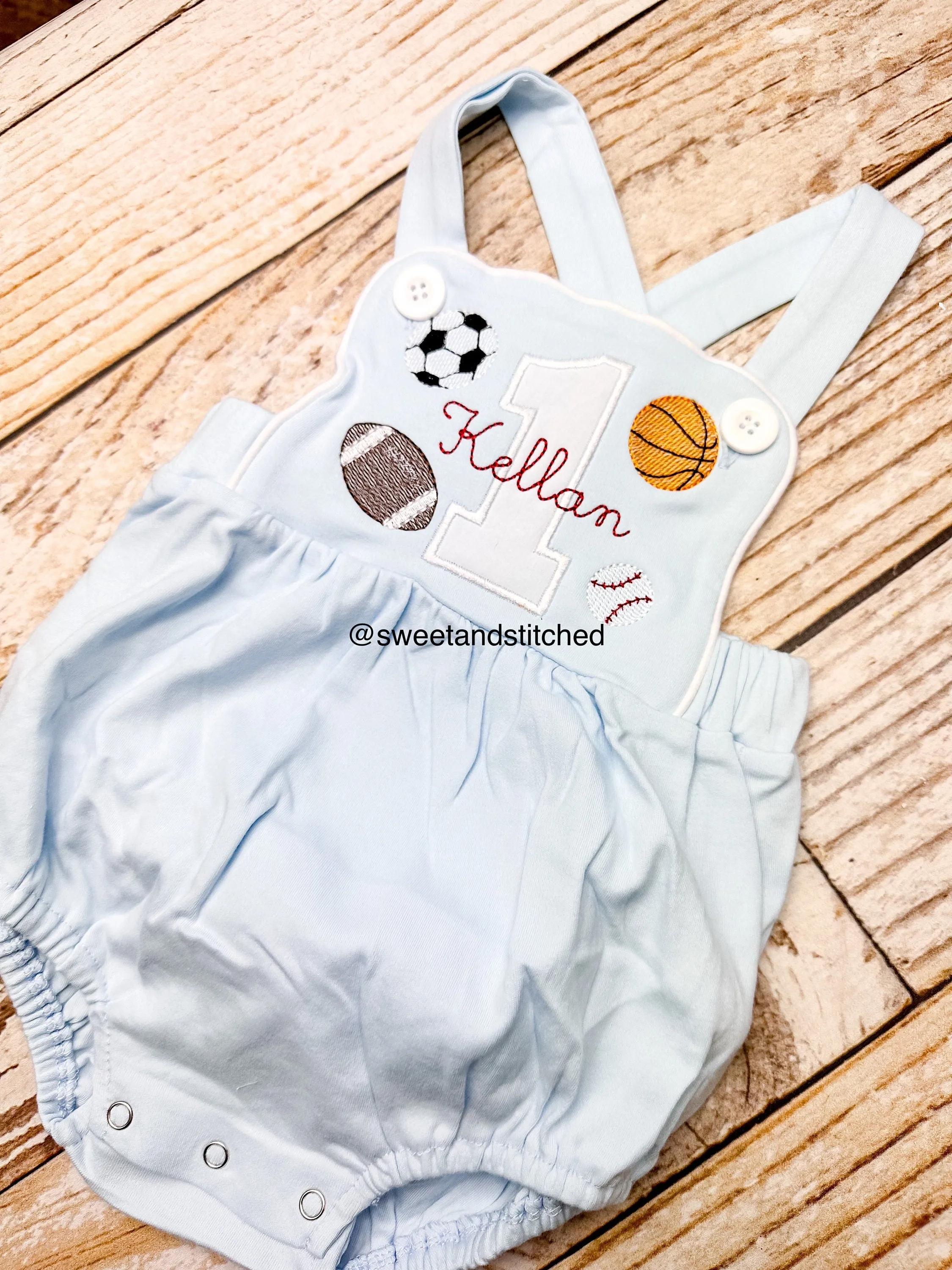 Baby Boys sports themed Birthday romper, football, basketball, soccer, baseball boys sports cake smash outfit, 1st birthday outfit