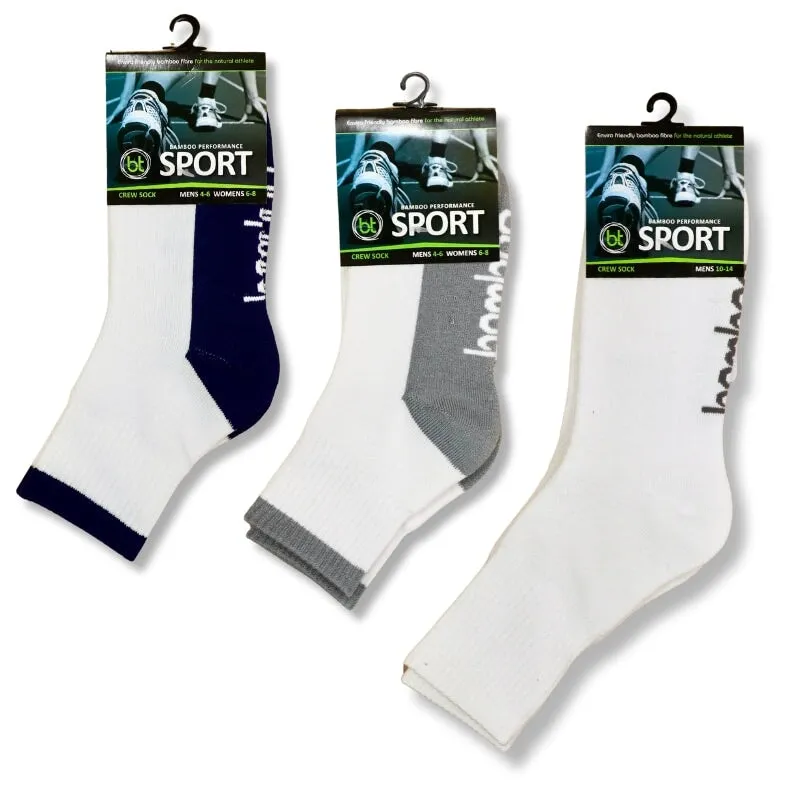 Bamboo Sports Crew Socks