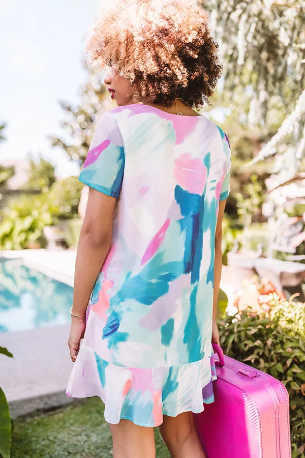 Beyond Reason Shift Dress In Ocean Blue