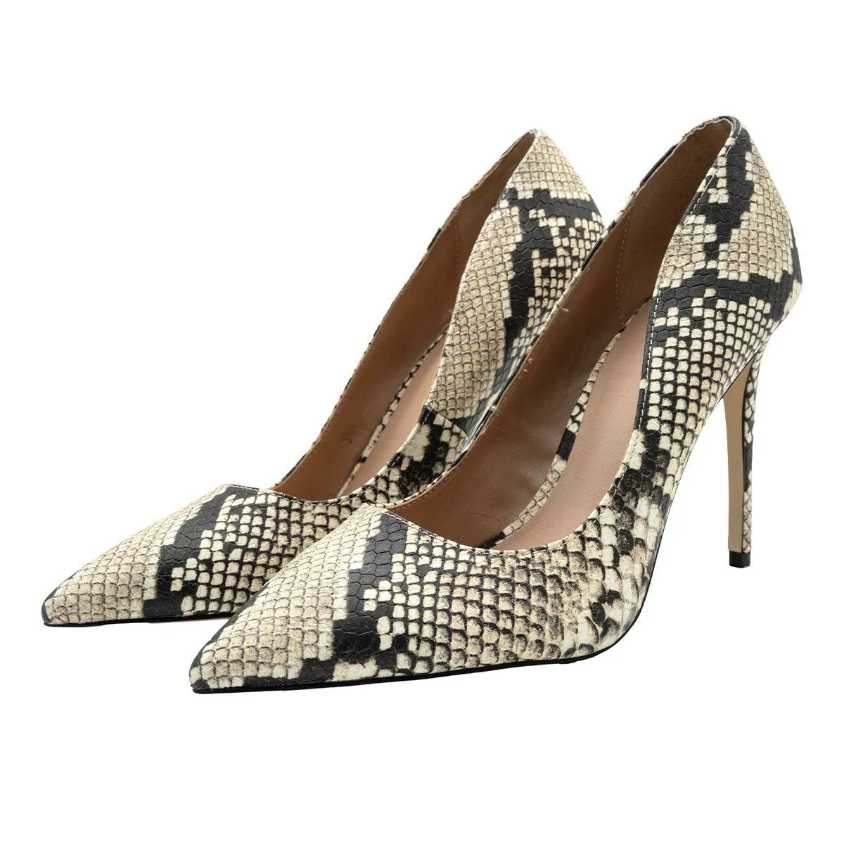 Call It Spring Snakeskin Pump High-Heel Shoes Snakeskin Embossed Leather Multicolour Colour For Women