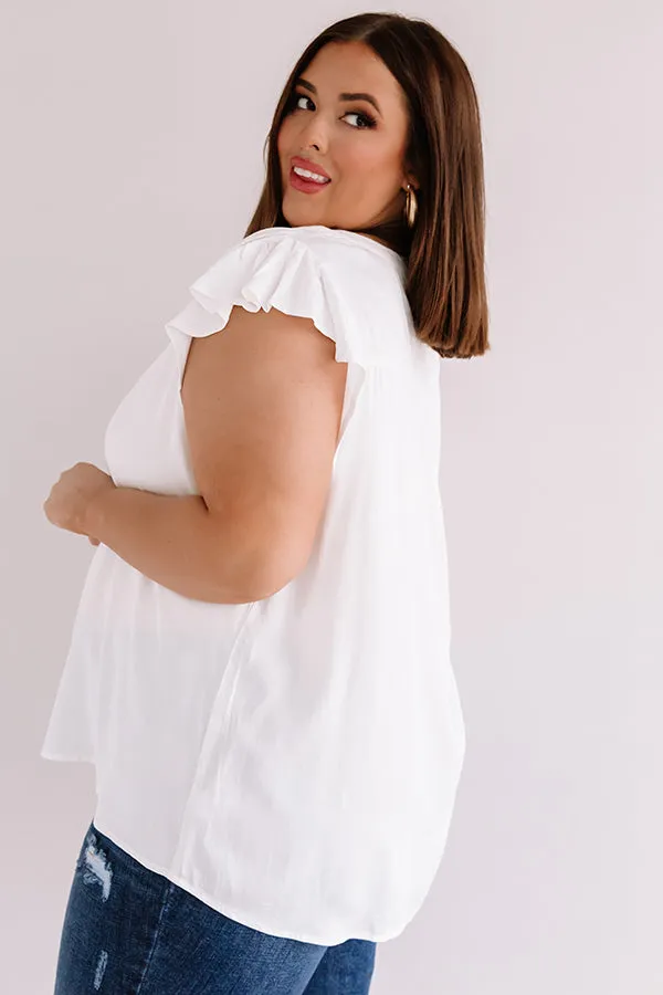 Cambridge Crush Shift Top In White Curves