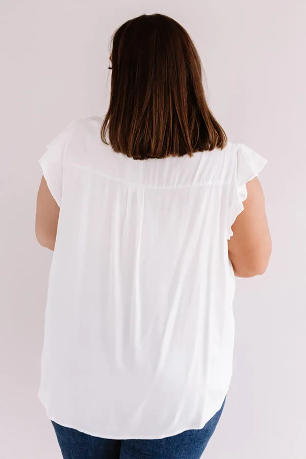 Cambridge Crush Shift Top In White Curves