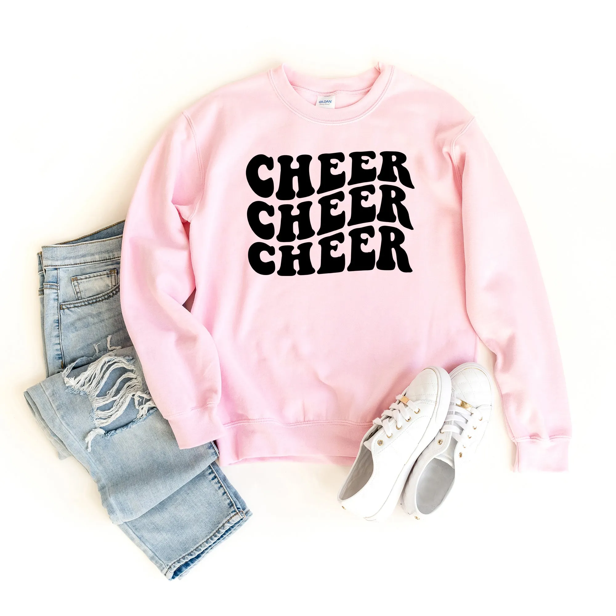 Cheer Stacked Wavy | Sweatshirt