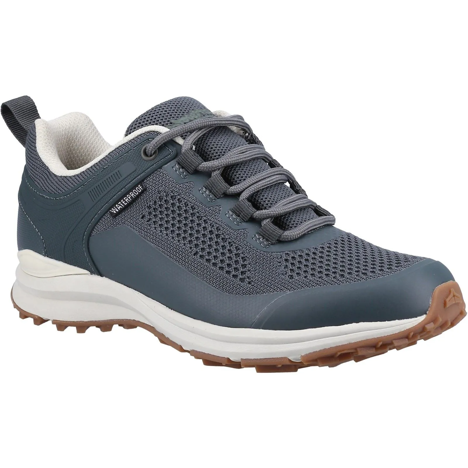 Cotswold Compton Grey Recycled Plastic Synthetic PU Female Lace Ladies Shoes