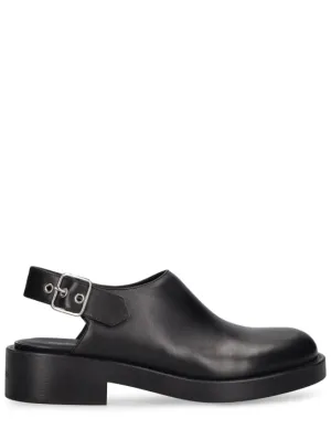 Courreges   Gogo leather clogs 