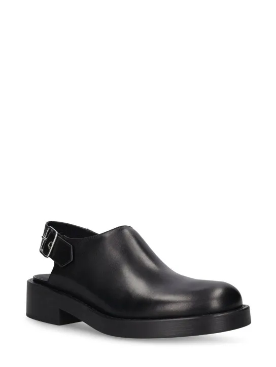 Courreges   Gogo leather clogs 