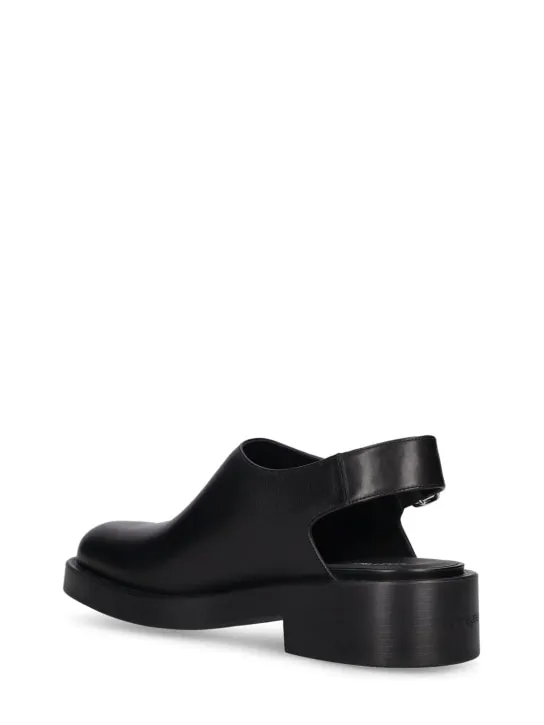 Courreges   Gogo leather clogs 