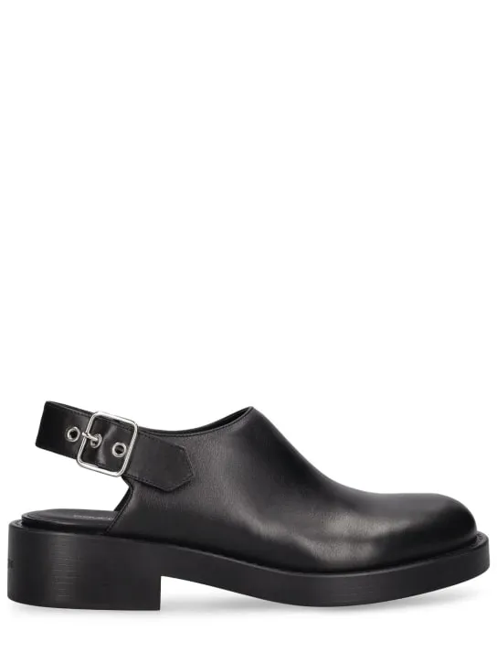 Courreges   Gogo leather clogs 