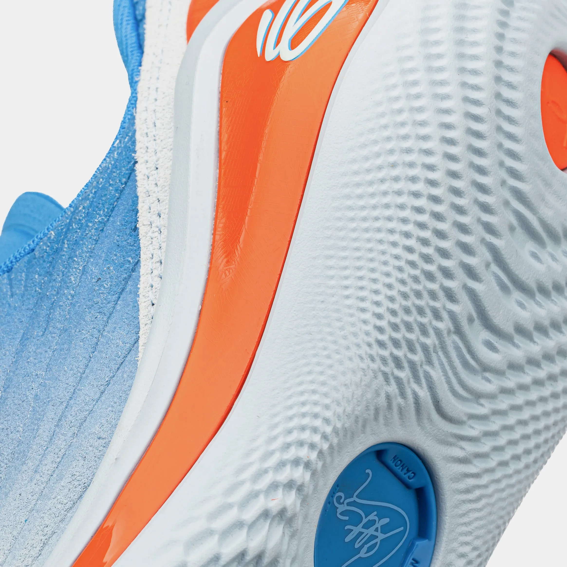 Curry 12 What The Bay Grade School Basketball Shoes (Blue/Navy/Gum)