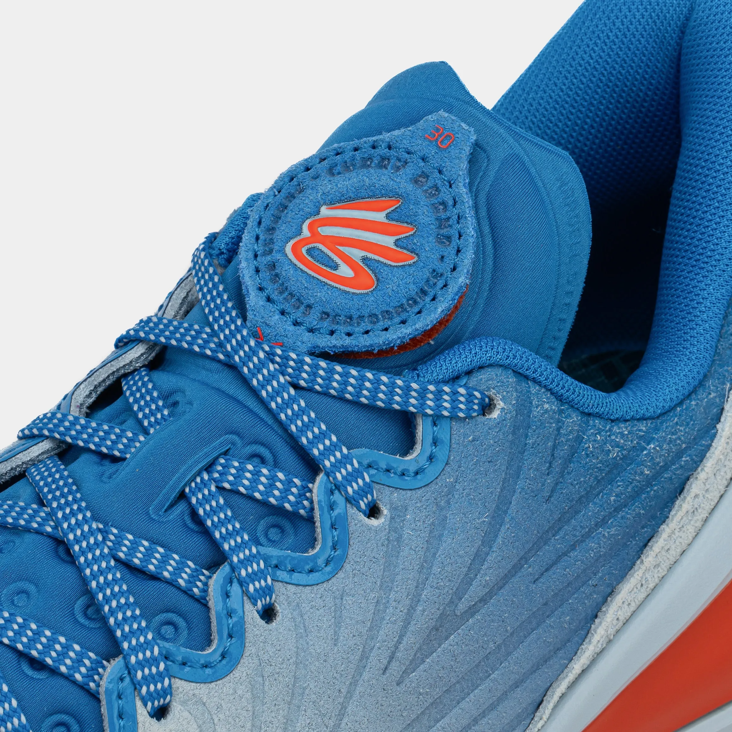 Curry 12 What The Bay Grade School Basketball Shoes (Blue/Navy/Gum)