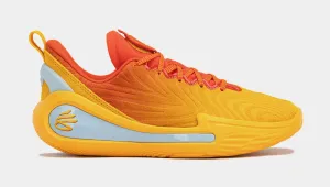 Curry 12 What The Bay Grade School Basketball Shoes (Blue/Navy/Gum)