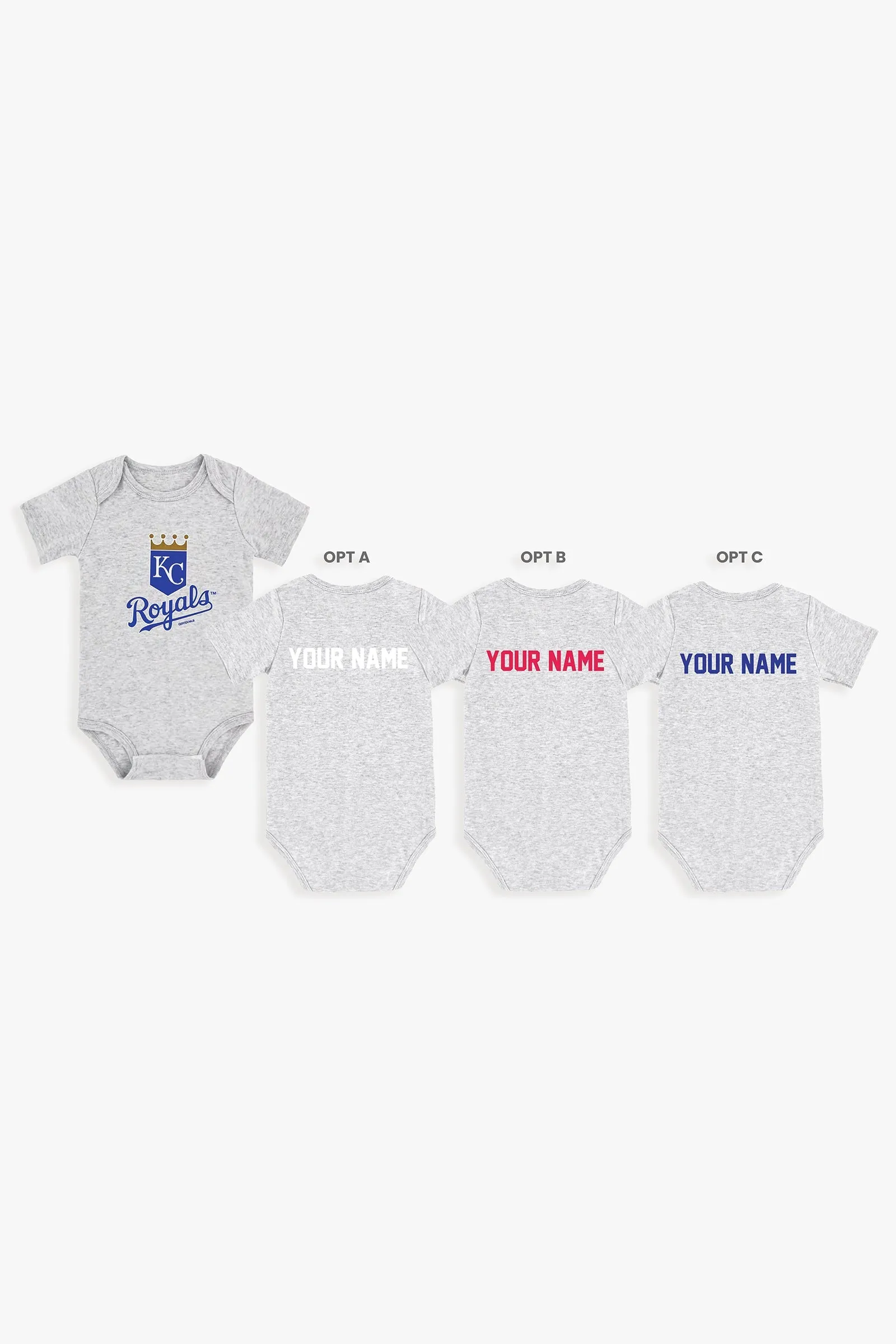 Customizable MLB Baby Onesie Bodysuit in Grey (12-18 Months)