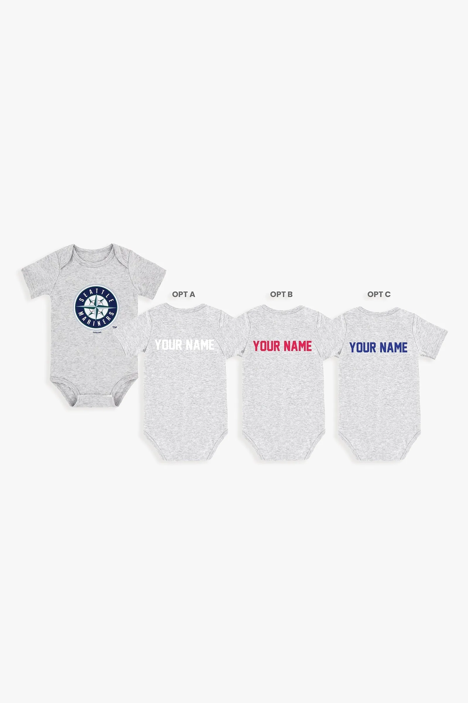 Customizable MLB Baby Onesie Bodysuit in Grey (18-24 Months)