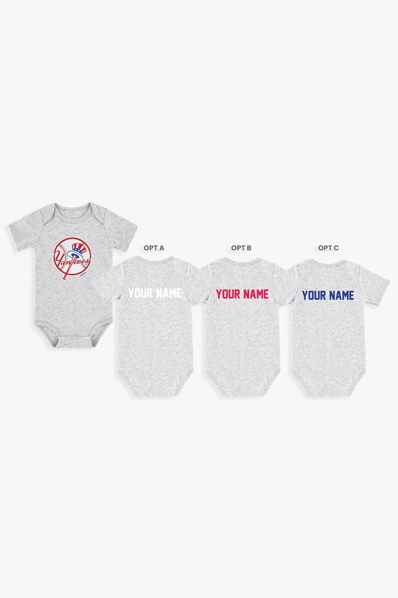 Customizable MLB Baby Onesie Bodysuit in Grey (18-24 Months)