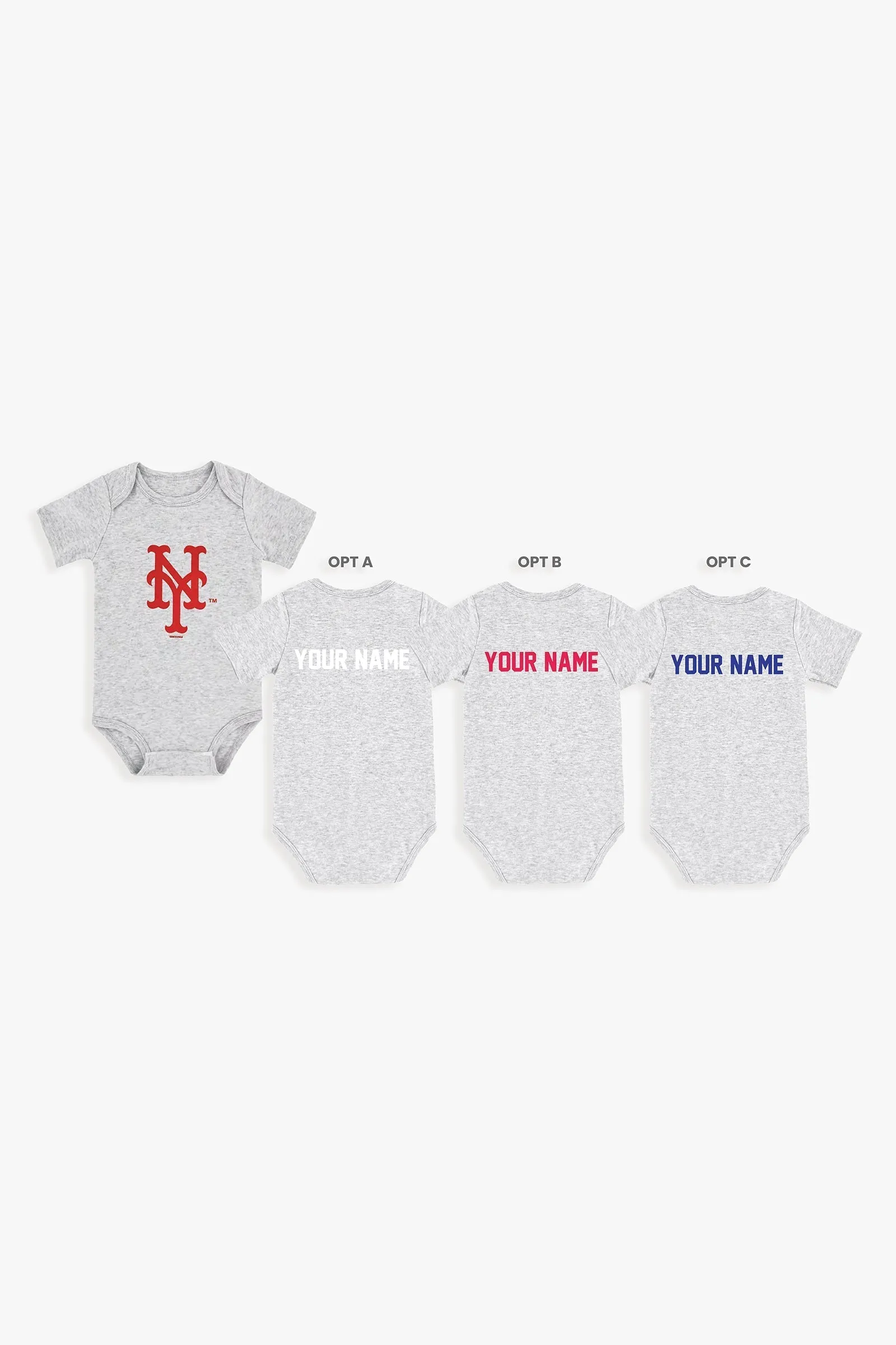 Customizable MLB Baby Onesie Bodysuit in Grey (18-24 Months)