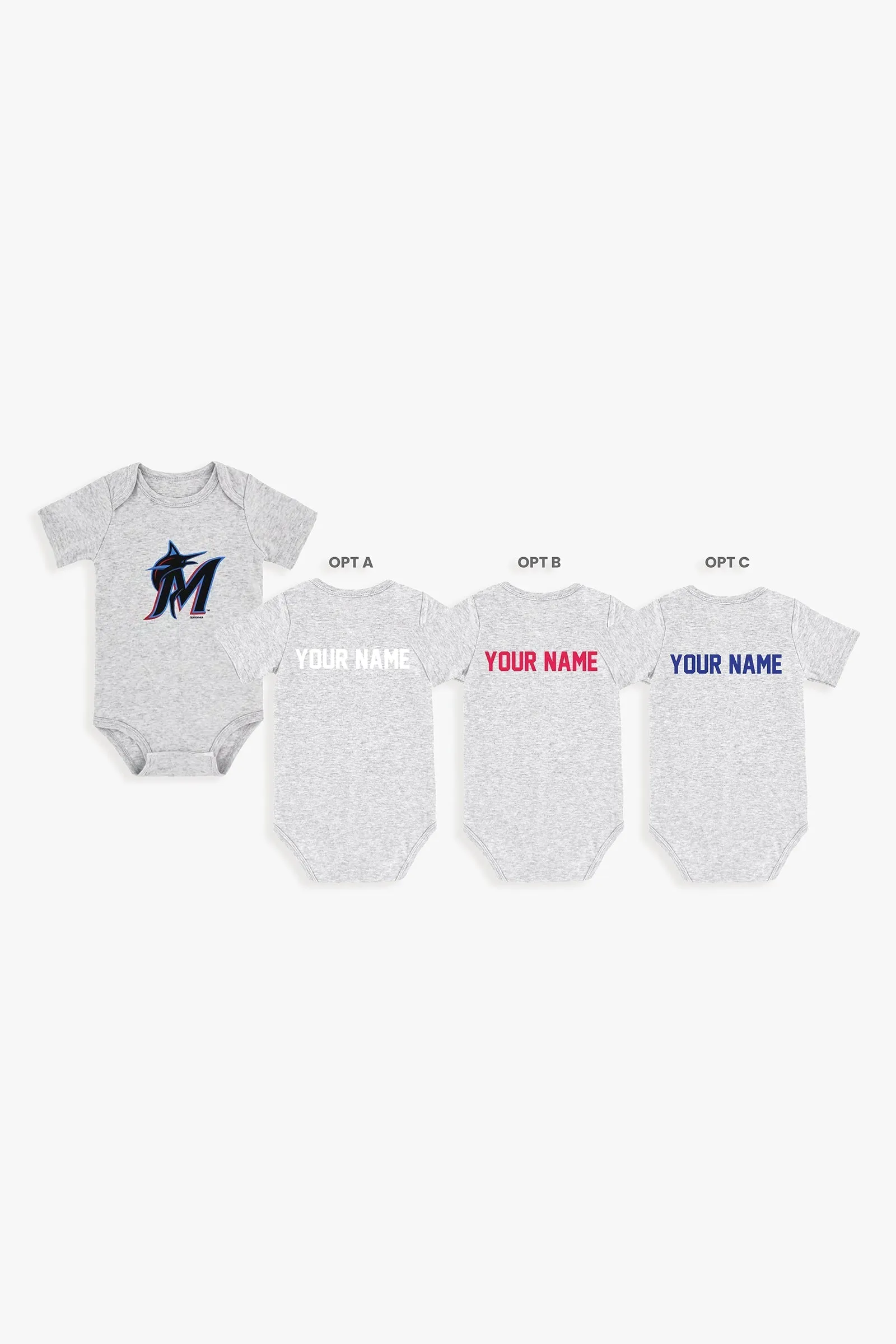 Customizable MLB Baby Onesie Bodysuit in Grey (18-24 Months)