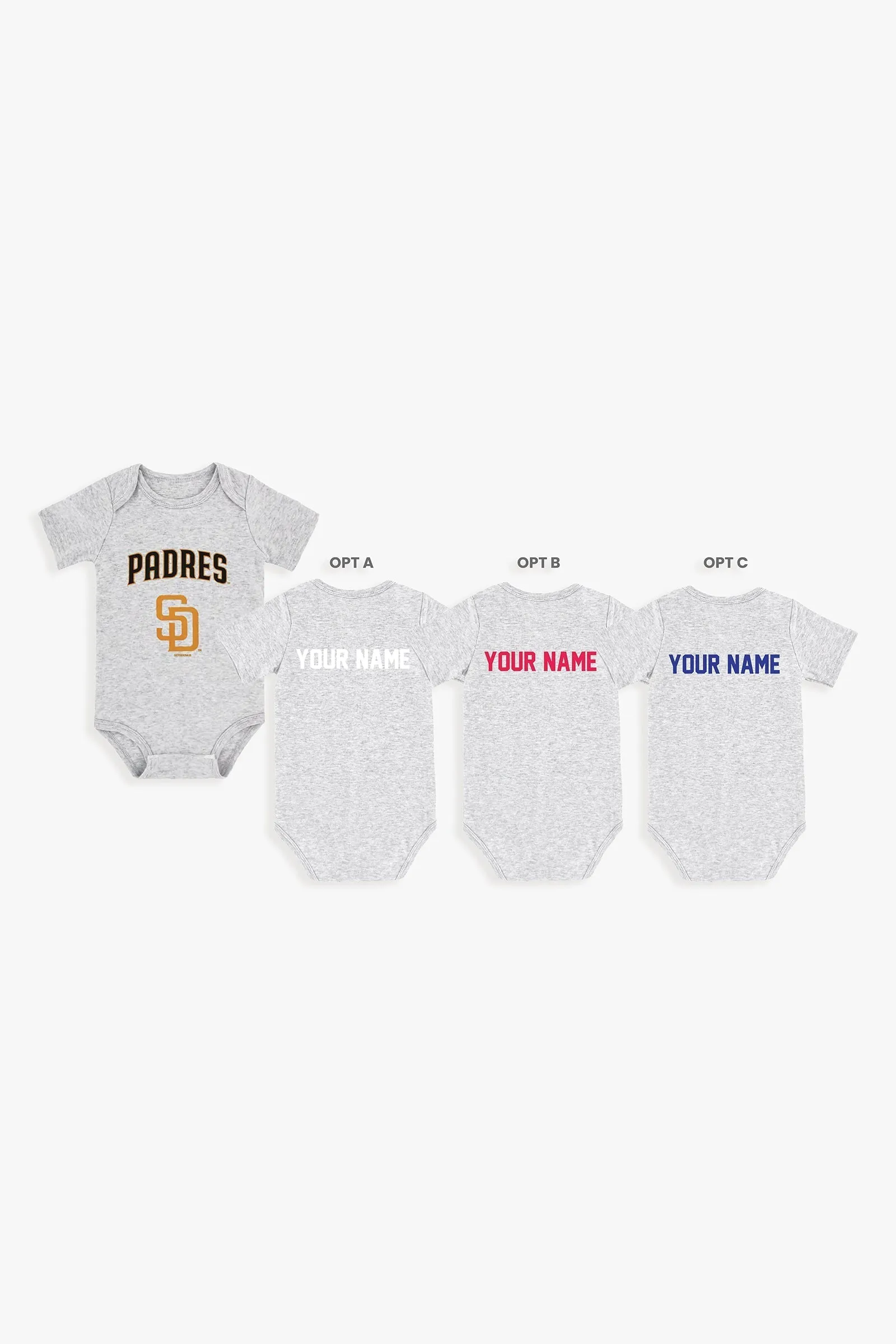 Customizable MLB Baby Onesie Bodysuit in Grey (18-24 Months)
