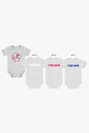 Customizable MLB Baby Onesie Bodysuit in Grey (18-24 Months)