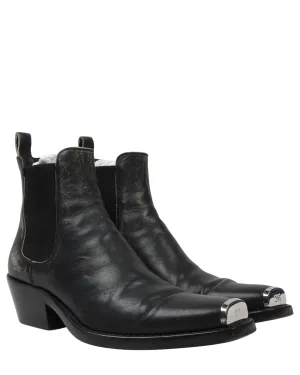 Distressed Western Chris Steel-Toe Chelsea Boots