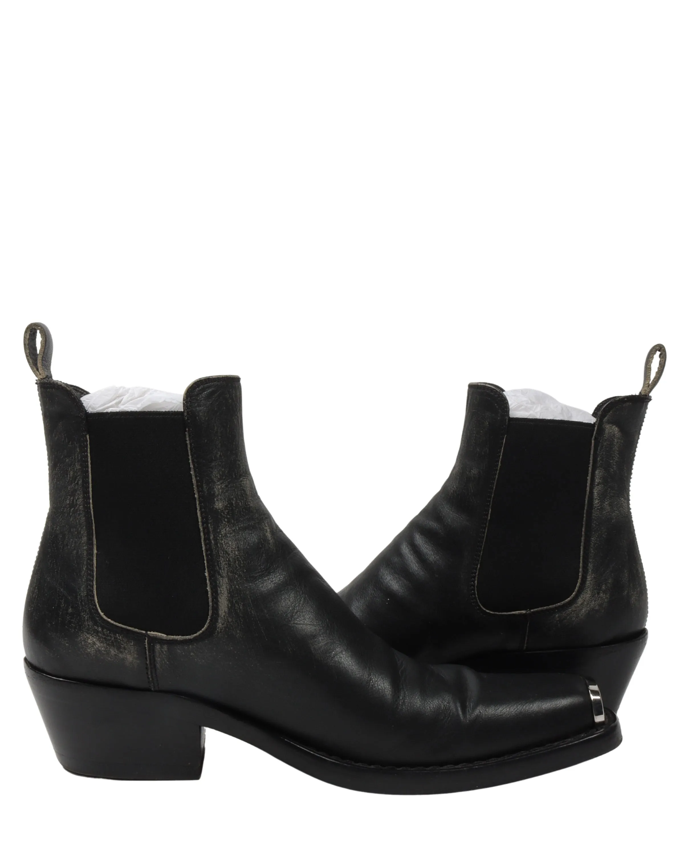 Distressed Western Chris Steel-Toe Chelsea Boots