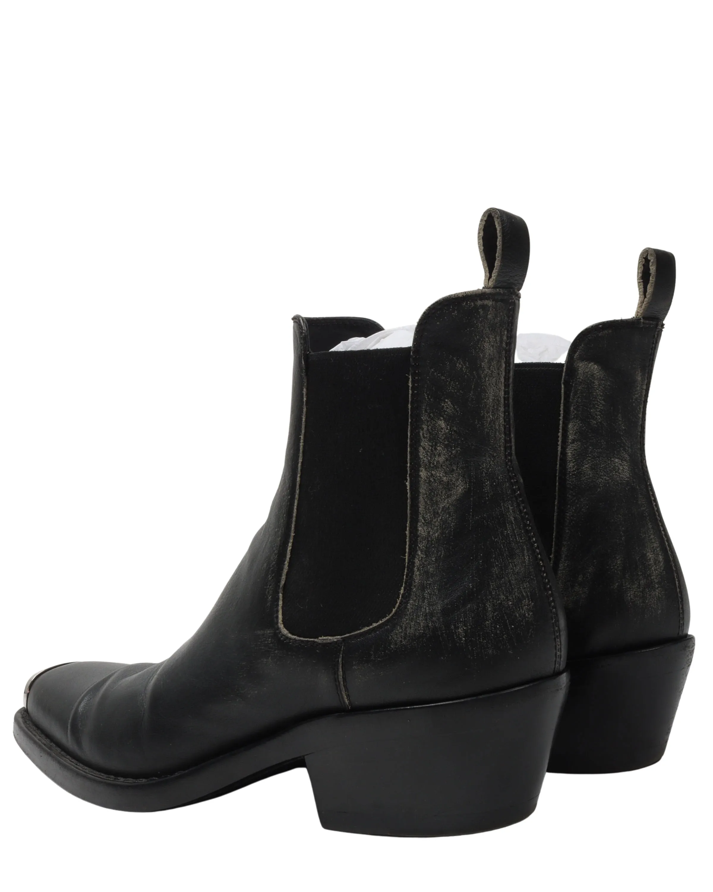 Distressed Western Chris Steel-Toe Chelsea Boots