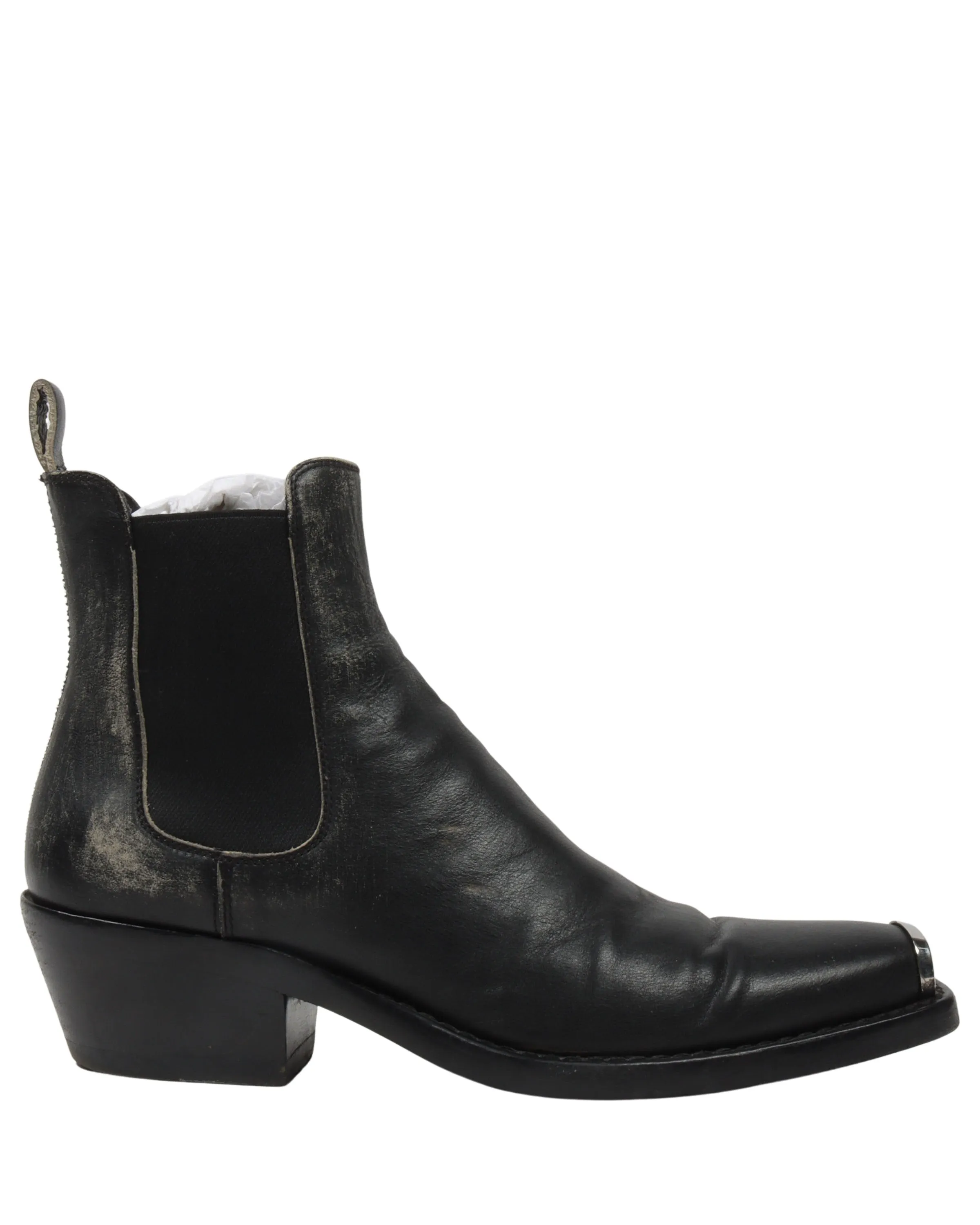 Distressed Western Chris Steel-Toe Chelsea Boots