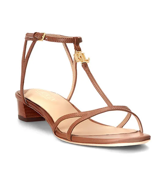 Fallon Nappa Leather Sandal Deep Saddle Tan