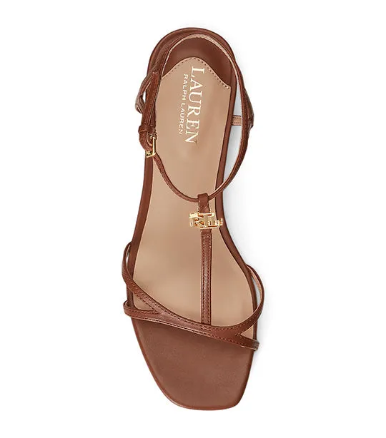 Fallon Nappa Leather Sandal Deep Saddle Tan