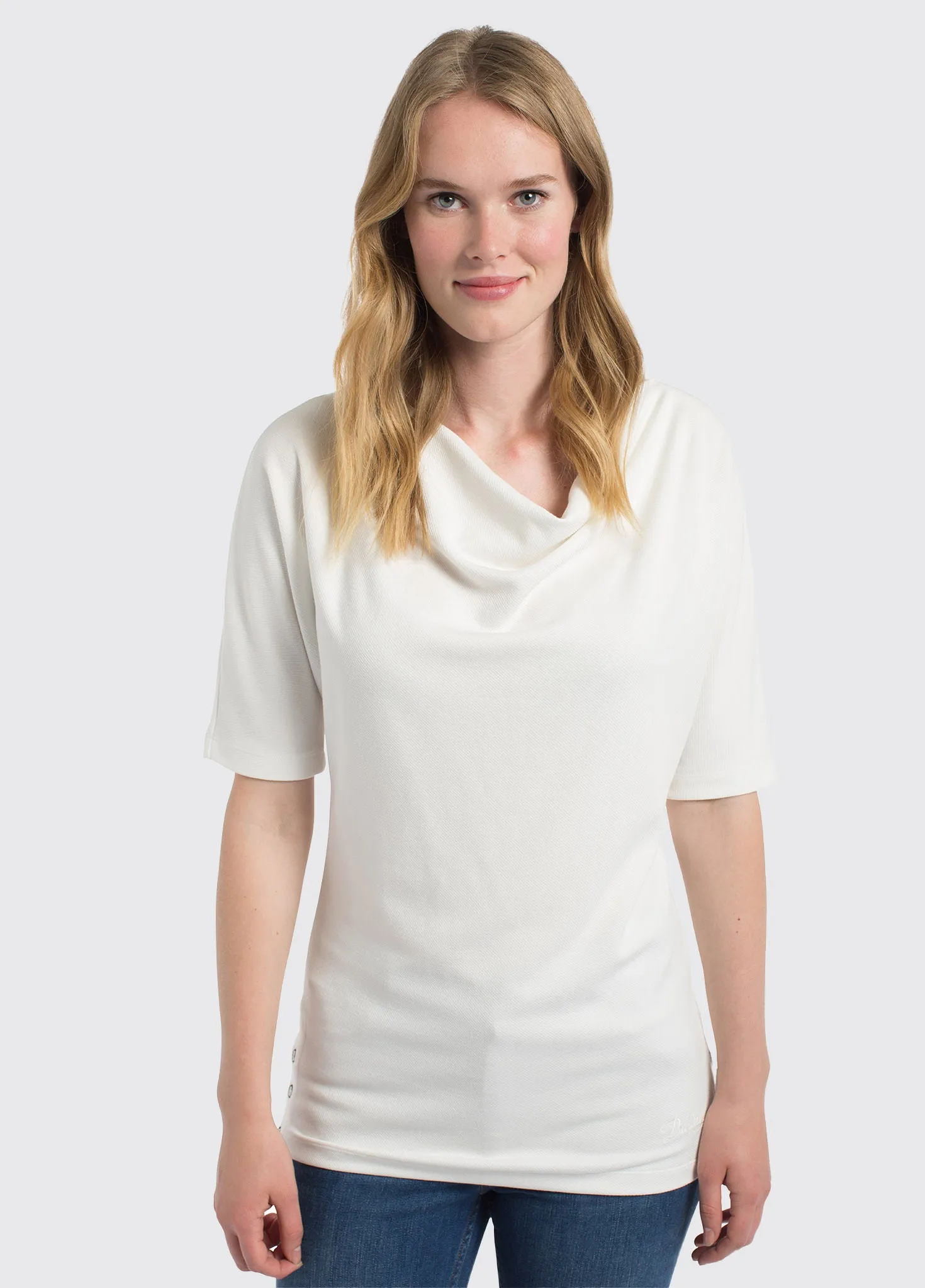 Fermoyle cowl neck top - White