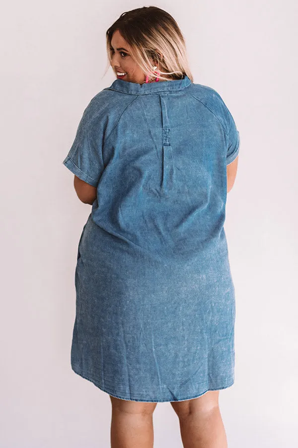 Fresh Start Embroidered Shift Dress Curves