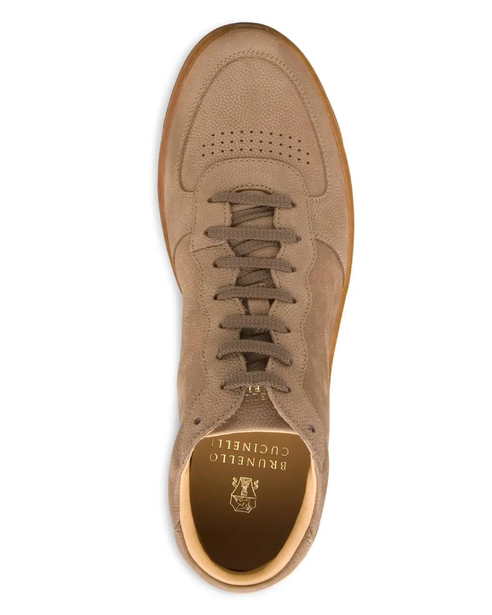 High Top Nubuck Sneaker in Medium Brown