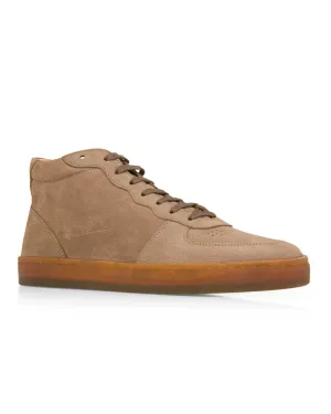 High Top Nubuck Sneaker in Medium Brown