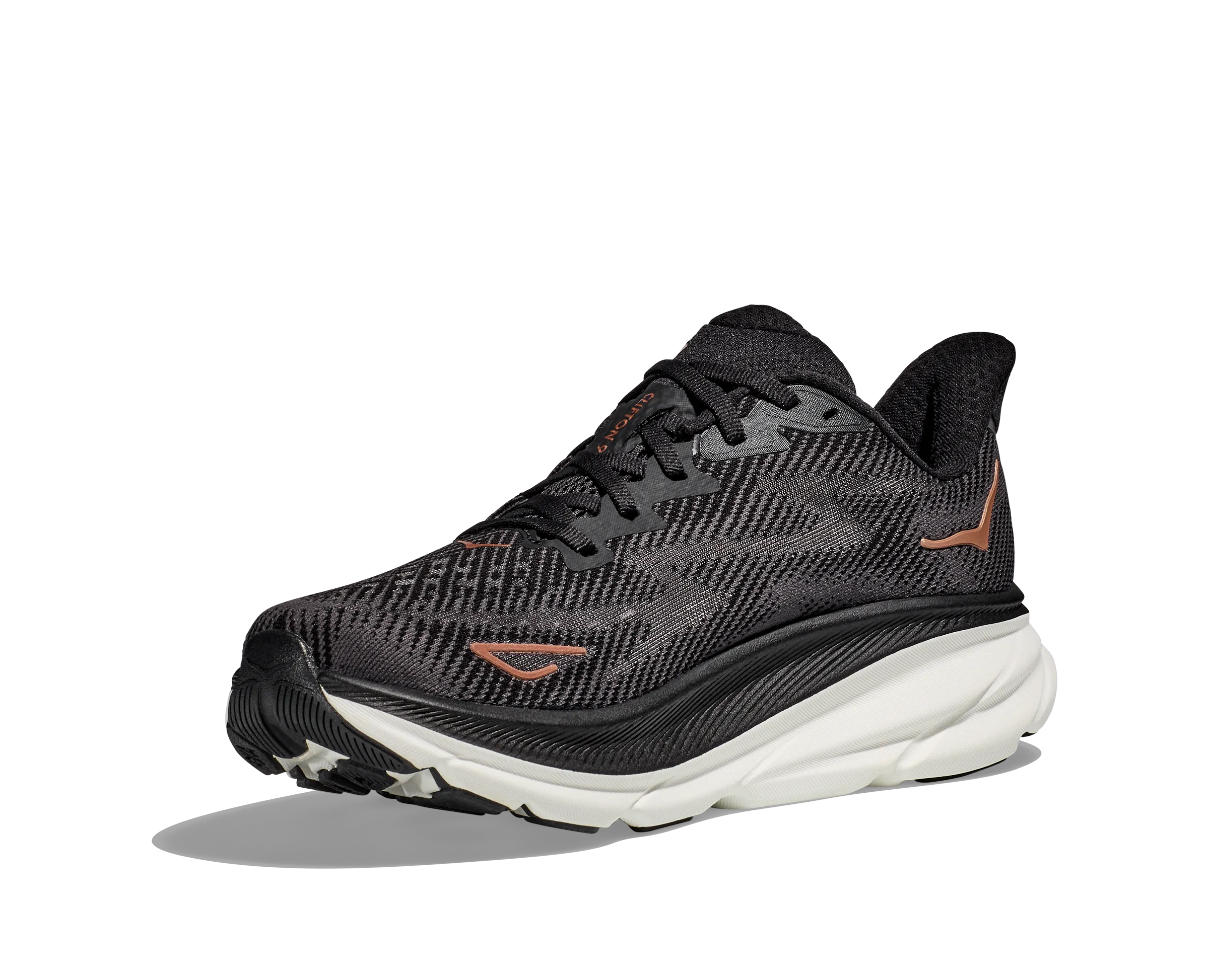 Hoka Womens Clifton 9- Black/Copper (1127896-BCPPR)