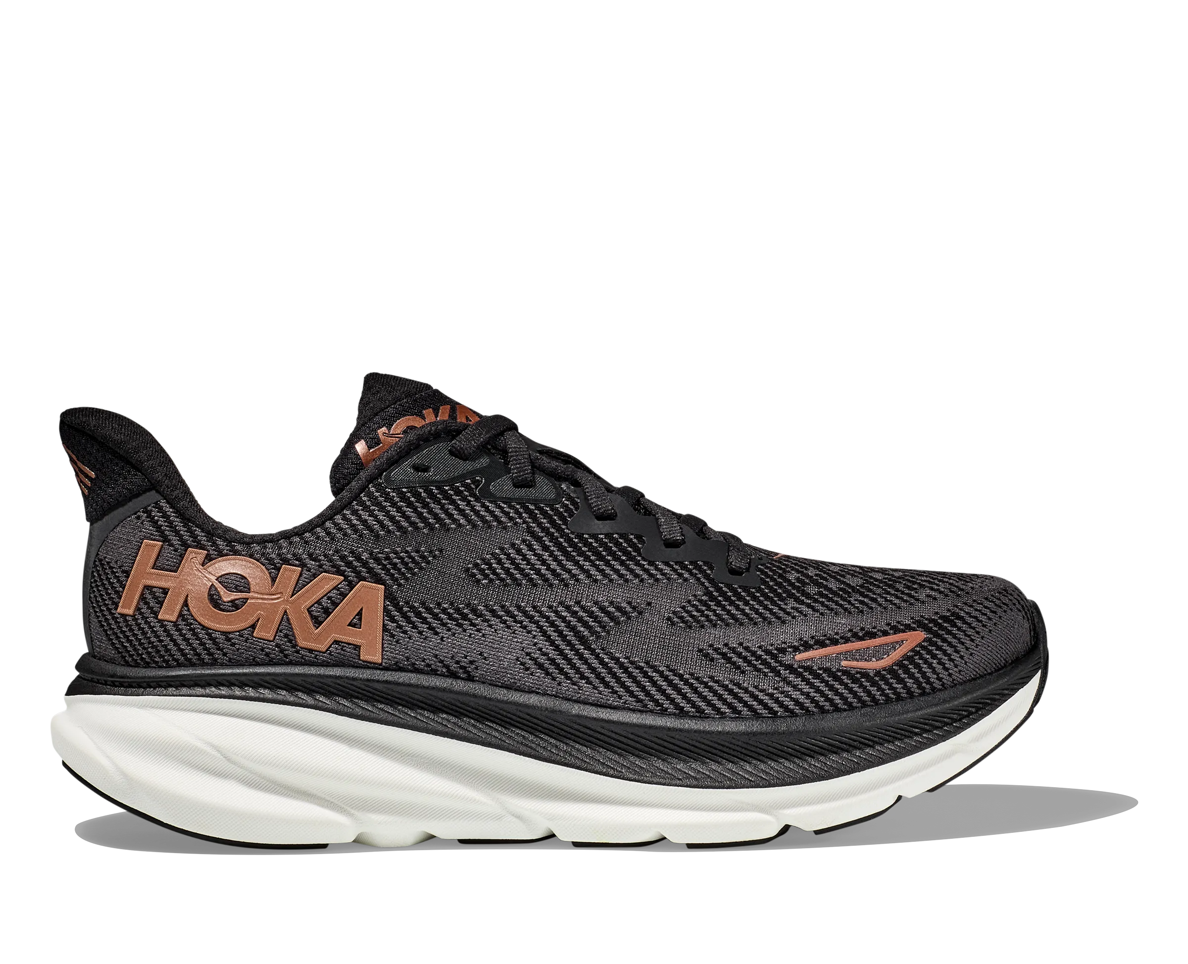 Hoka Womens Clifton 9- Black/Copper (1127896-BCPPR)