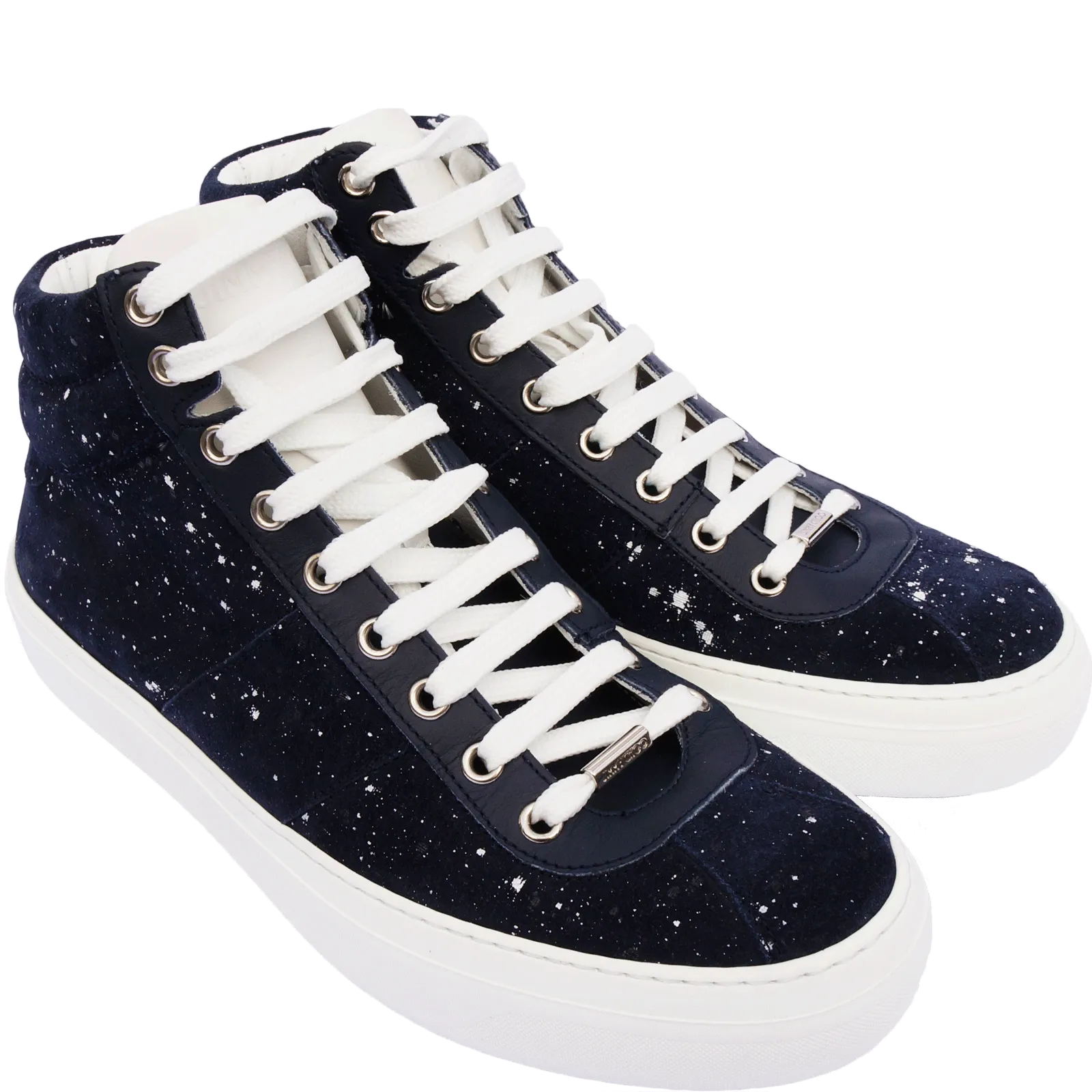 JIMMY CHOO MEN'S SUEDE HIGH TOP SNEAKERS