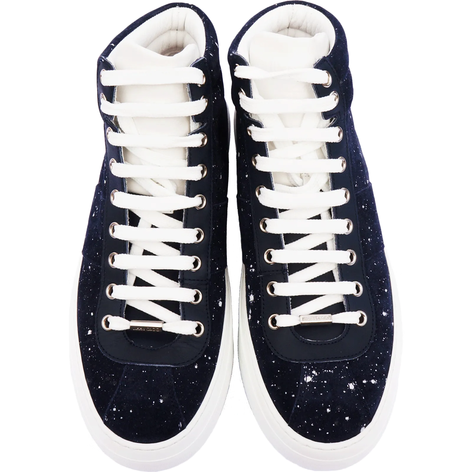 JIMMY CHOO MEN'S SUEDE HIGH TOP SNEAKERS