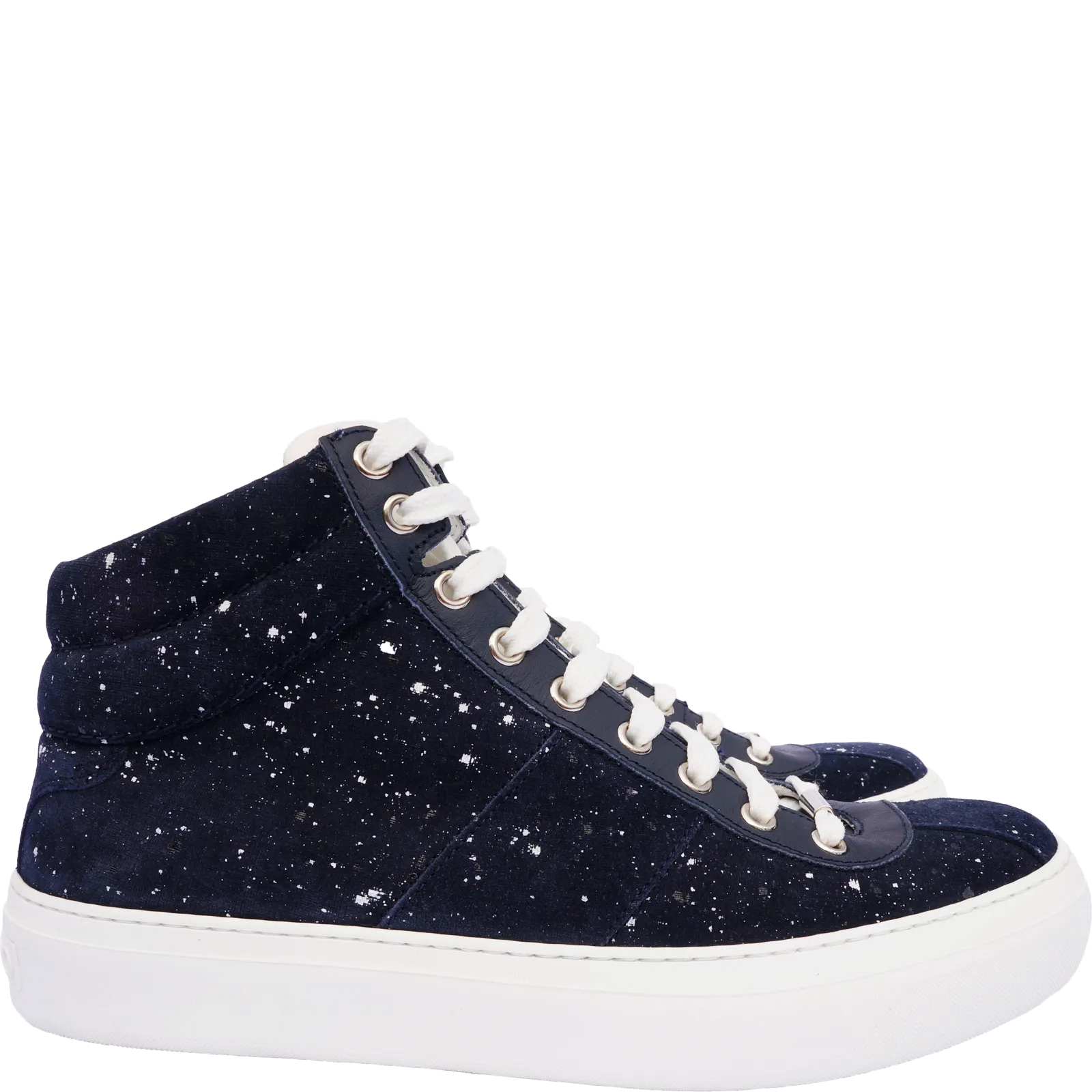 JIMMY CHOO MEN'S SUEDE HIGH TOP SNEAKERS