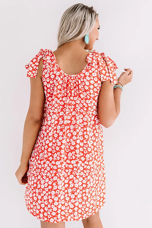Kauai Cute Shift Dress In Red