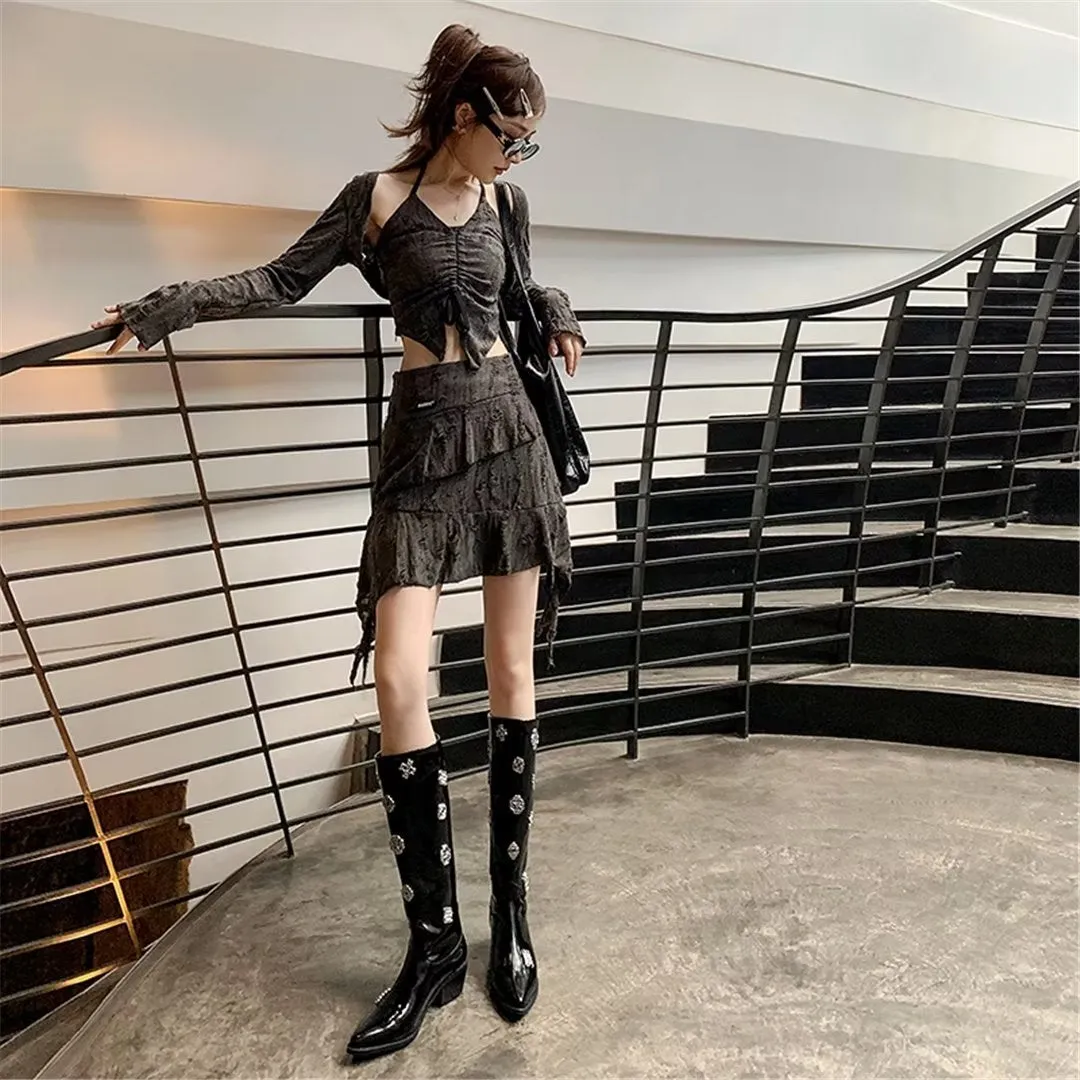 LeatherLux Opulent Cowhide Slip-On Winter Boots