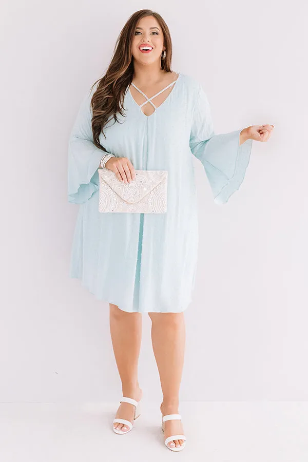 Memory Lane Shift Dress In Mint Curves