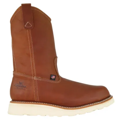 Men's Thorogood 804-4205 American Heritage – 11″ Tobacco Safety Toe – Pull-On Wellington