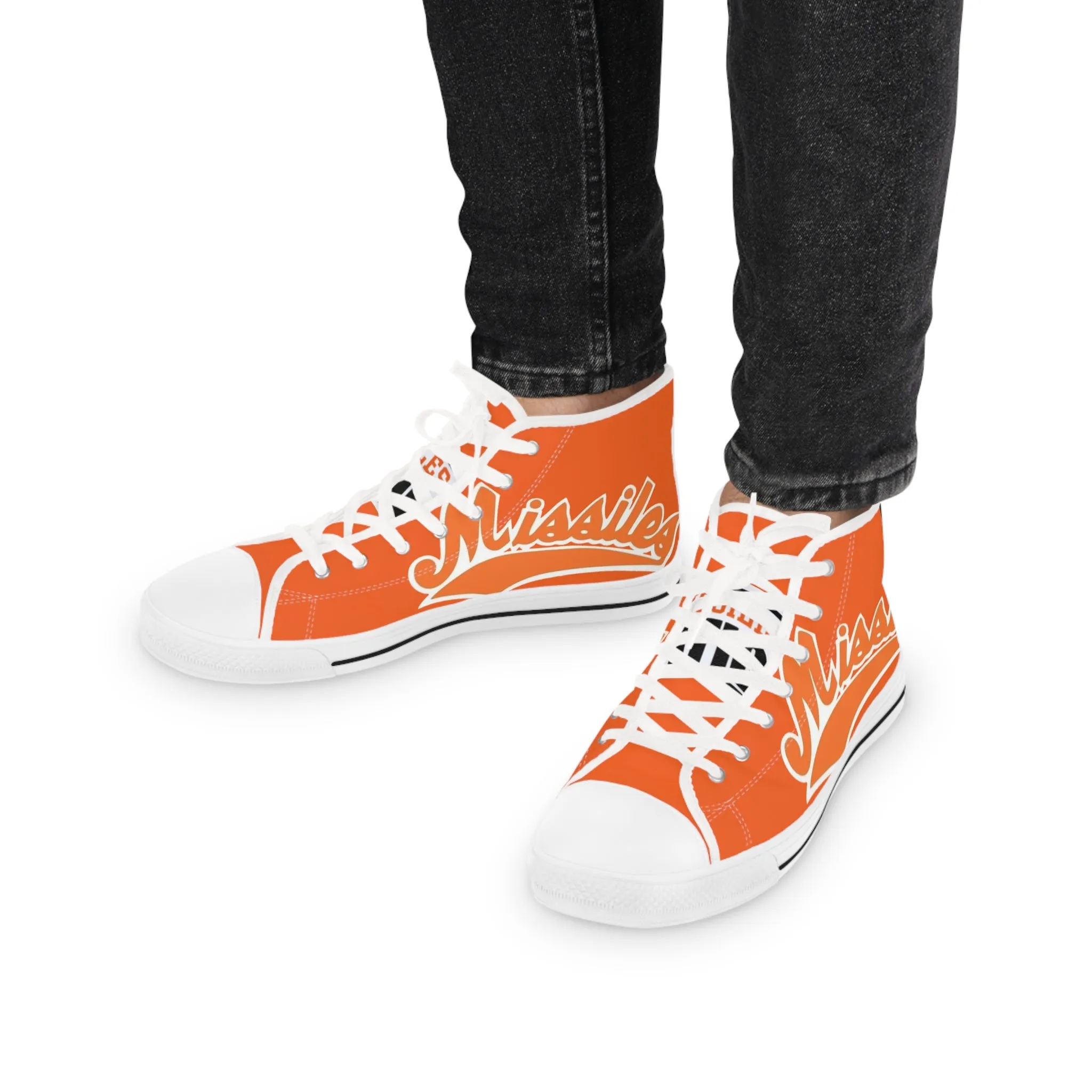 Missiles - Men's High Top Sneakers Orange