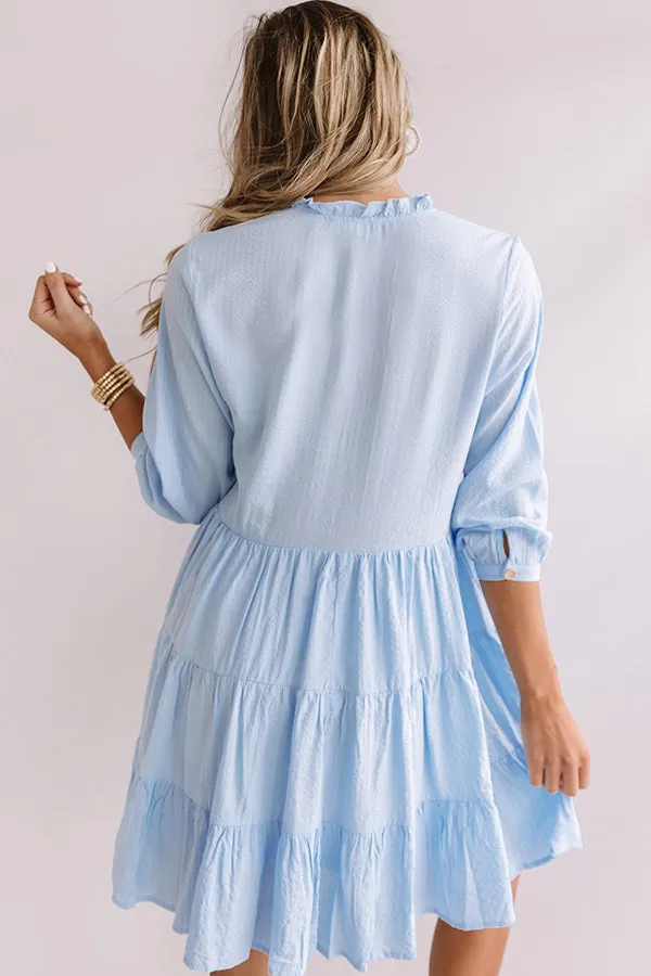 New Beginnings Shift Dress In Sky Blue