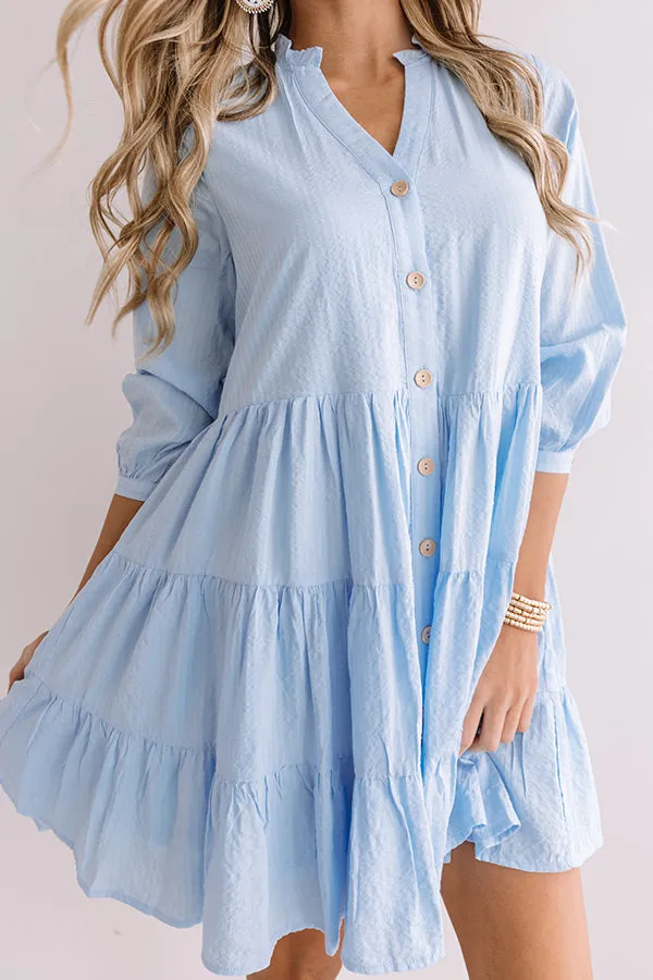 New Beginnings Shift Dress In Sky Blue